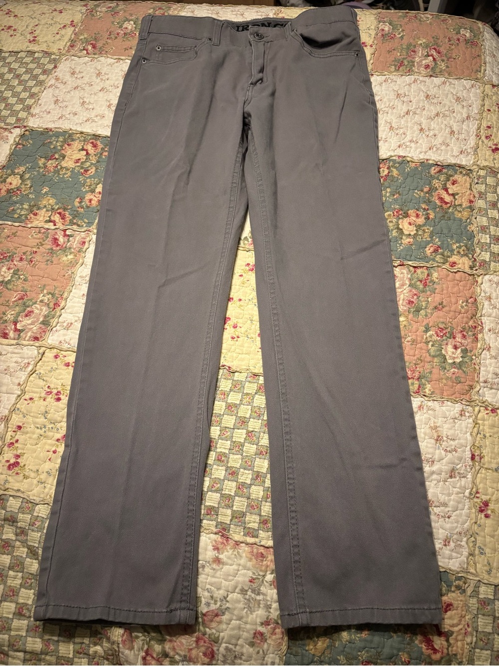 Iron Co Men's Gray Straight-Leg Pants 32x30